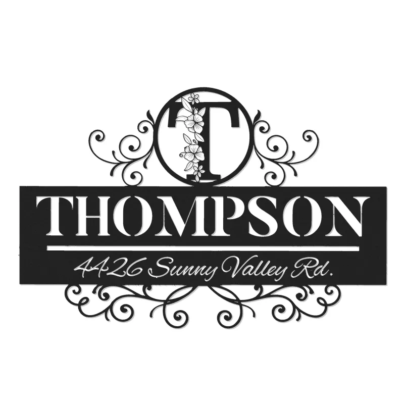 Custom Metal Monogram Letters family name Metal Address Sign House number Hanging Address Plaque Yard Sign Outdoor decor S5