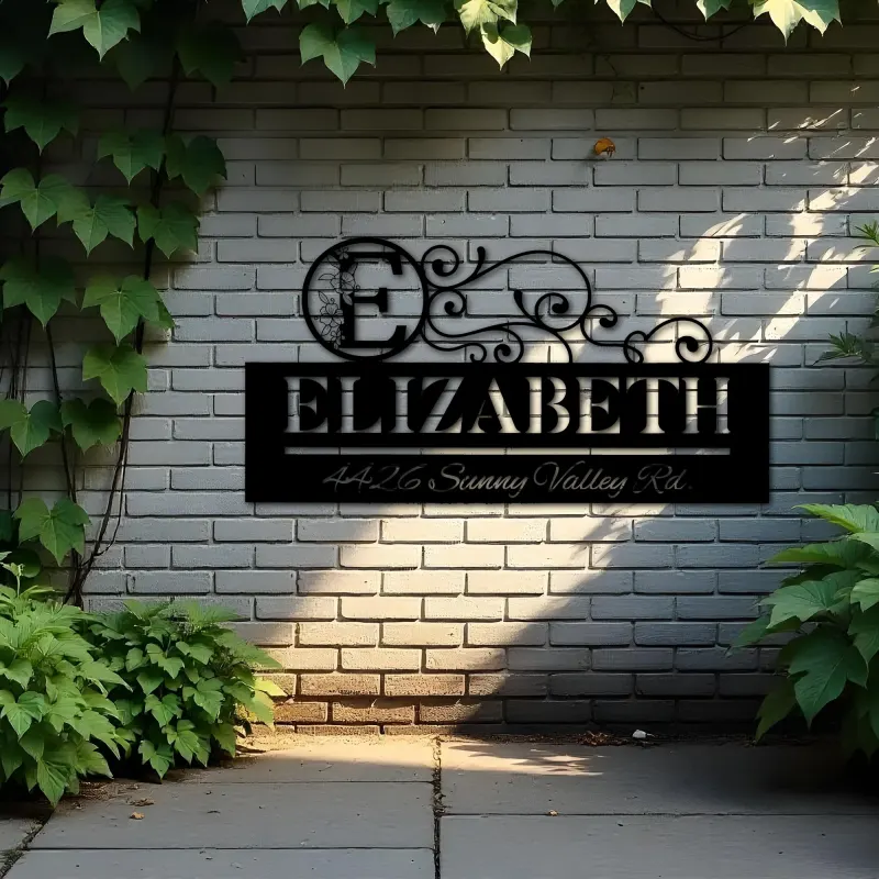 Custom Metal Monogram Letters family name Metal Address Sign House number Hanging Address Plaque Yard Sign Outdoor decor S13