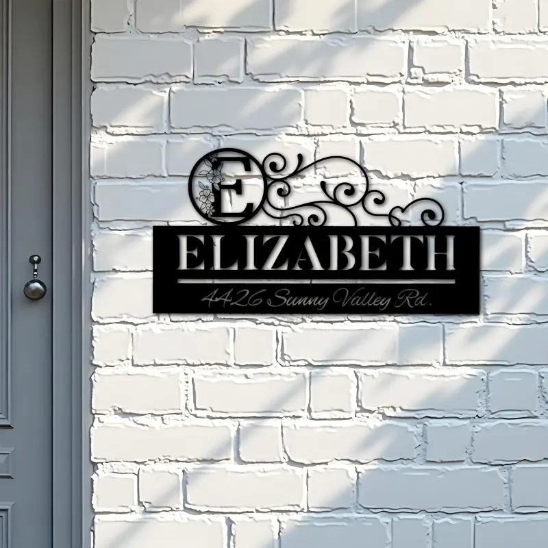 Custom Metal Monogram Letters family name Metal Address Sign House number Hanging Address Plaque Yard Sign Outdoor decor S13