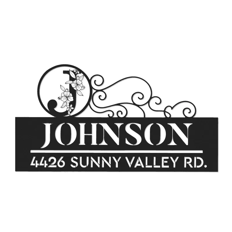 Custom Metal Monogram Letters family name Metal Address Sign House number Hanging Address Plaque Yard Sign Outdoor decor S20