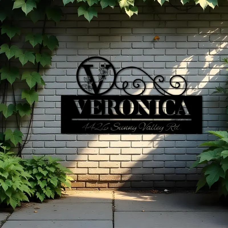 Custom Metal Monogram Letters family name Metal Address Sign House number Hanging Address Plaque Yard Sign Outdoor decor S16