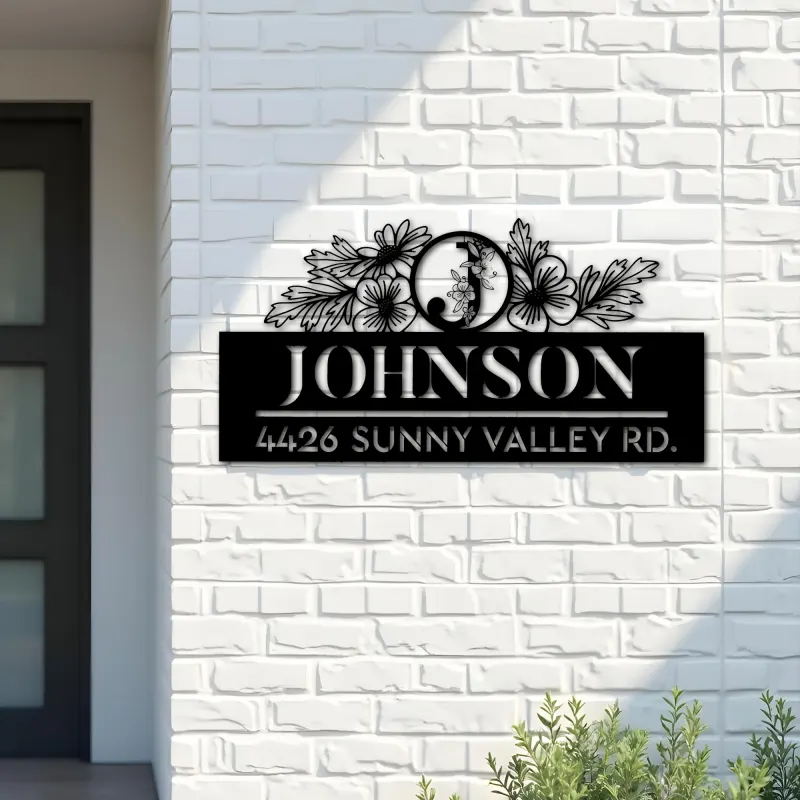 Custom Metal Monogram Letters family name Metal Address Sign House number Hanging Address Plaque Yard Sign Outdoor decor S27