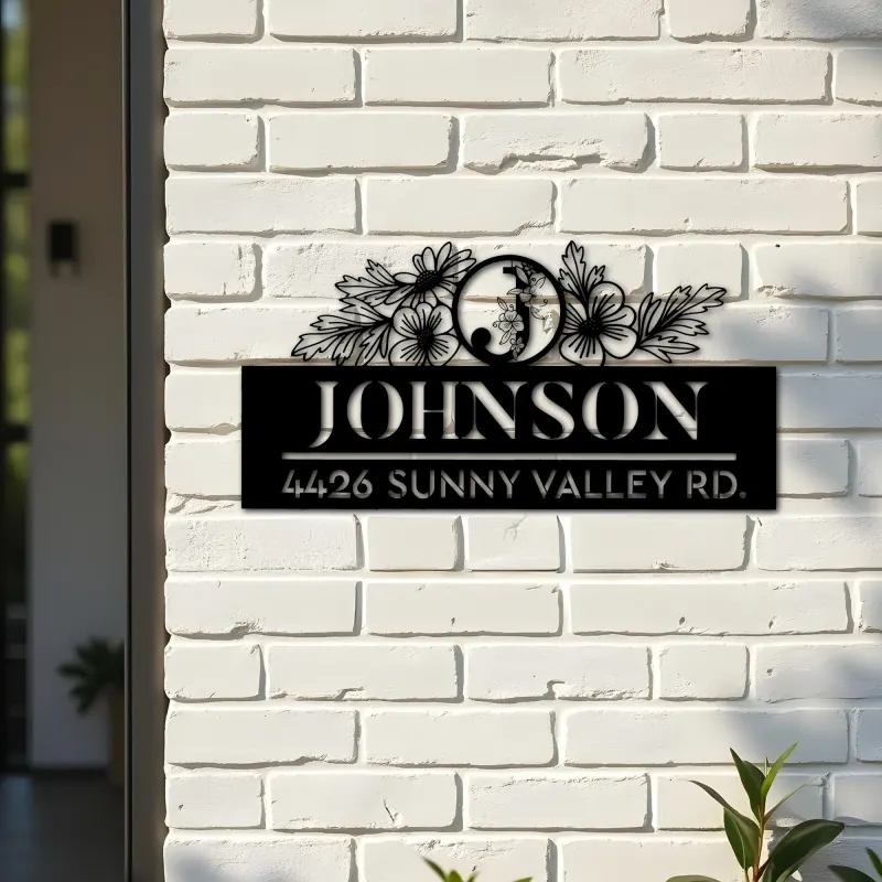 Custom Metal Monogram Letters family name Metal Address Sign House number Hanging Address Plaque Yard Sign Outdoor decor S27