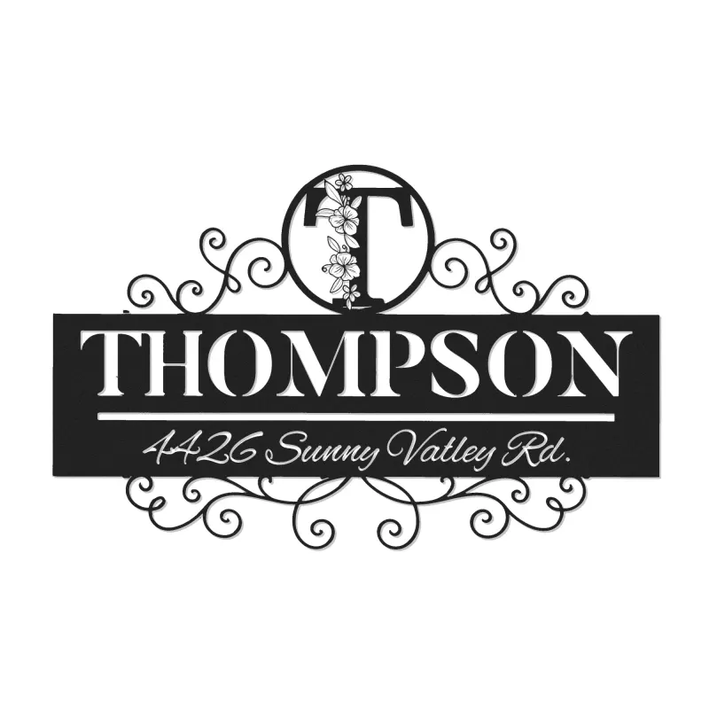 Custom Metal Monogram Letters family name Metal Address Sign House number Hanging Address Plaque Yard Sign Outdoor decor S10