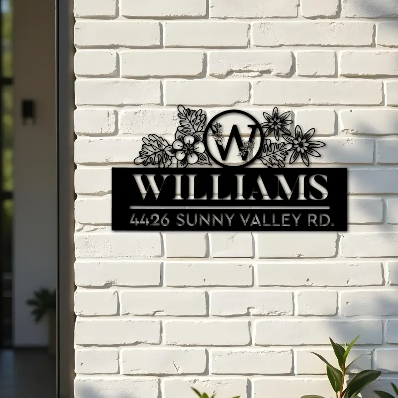 Custom Metal Monogram Letters family name Metal Address Sign House number Hanging Address Plaque Yard Sign Outdoor decor S28