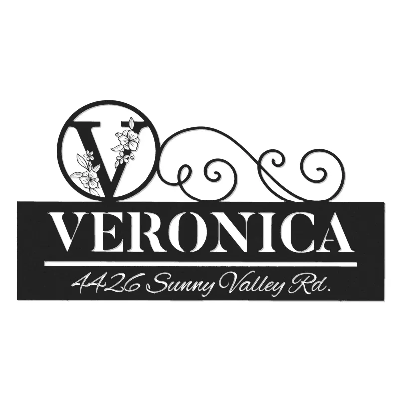 Custom Metal Monogram Letters family name Metal Address Sign House number Hanging Address Plaque Yard Sign Outdoor decor S16