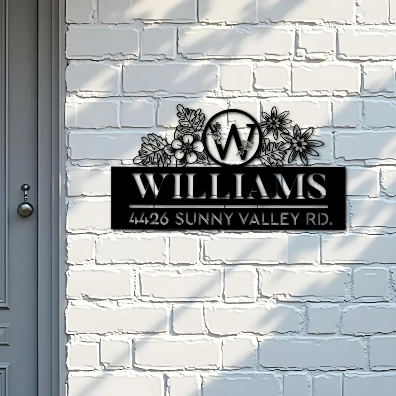 Custom Metal Monogram Letters family name Metal Address Sign House number Hanging Address Plaque Yard Sign Outdoor decor S28