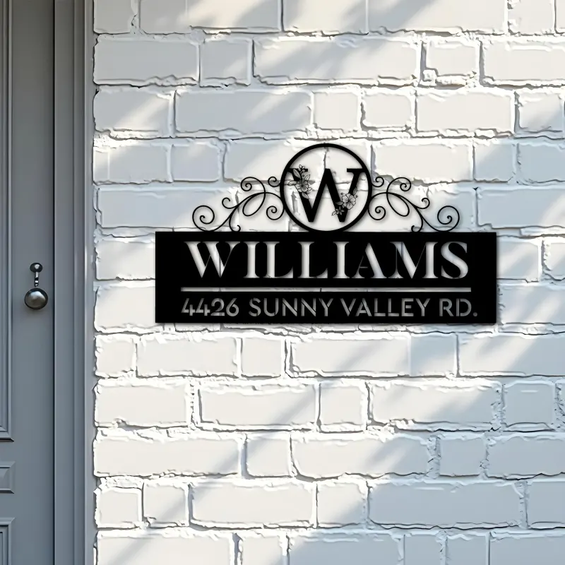 Custom Metal Monogram Letters family name Metal Address Sign House number Hanging Address Plaque Yard Sign Outdoor decor S42