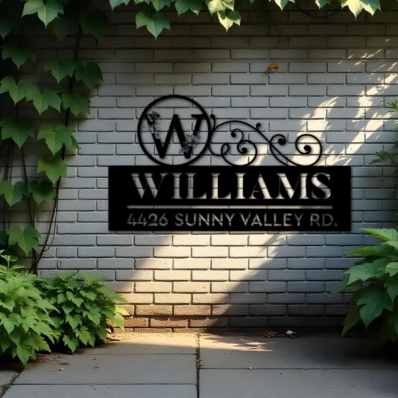 Custom Metal Monogram Letters family name Metal Address Sign House number Hanging Address Plaque Yard Sign Outdoor decor S22