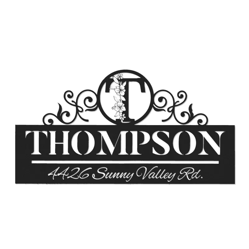 Custom Metal Monogram Letters family name Metal Address Sign House number Hanging Address Plaque Yard Sign Outdoor decor S7