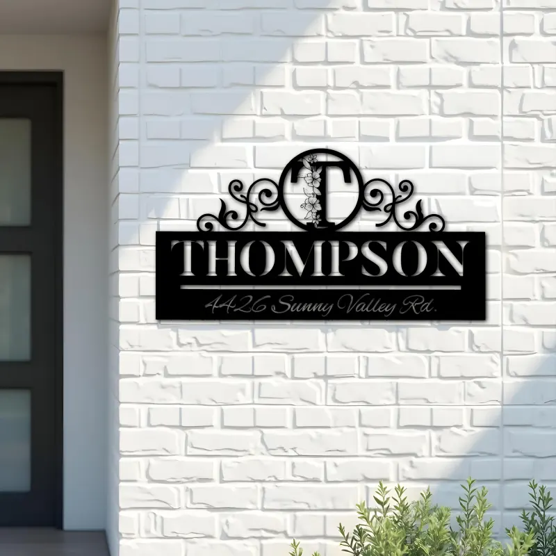 Custom Metal Monogram Letters family name Metal Address Sign House number Hanging Address Plaque Yard Sign Outdoor decor S7