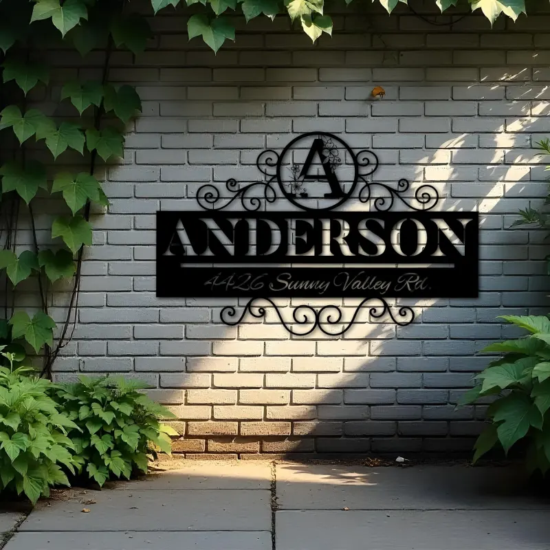 Custom Metal Monogram Letters family name Metal Address Sign House number Hanging Address Plaque Yard Sign Outdoor decor S3