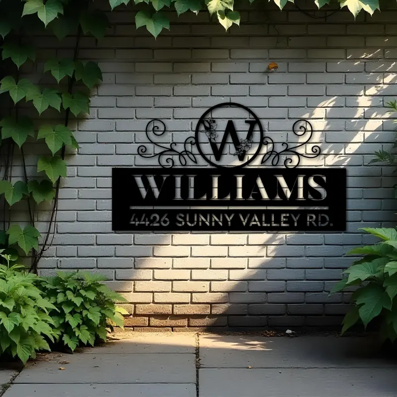 Custom Metal Monogram Letters family name Metal Address Sign House number Hanging Address Plaque Yard Sign Outdoor decor S41