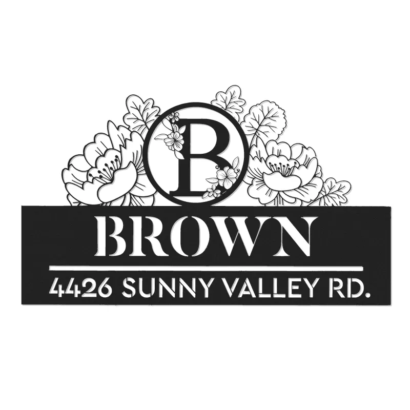Custom Metal Monogram Letters family name Metal Address Sign House number Hanging Address Plaque Yard Sign Outdoor decor S32