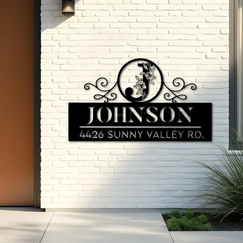 Custom Metal Monogram Letters family name Metal Address Sign House number Hanging Address Plaque Yard Sign Outdoor decor S40