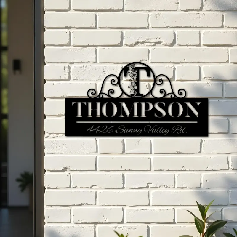 Custom Metal Monogram Letters family name Metal Address Sign House number Hanging Address Plaque Yard Sign Outdoor decor S1