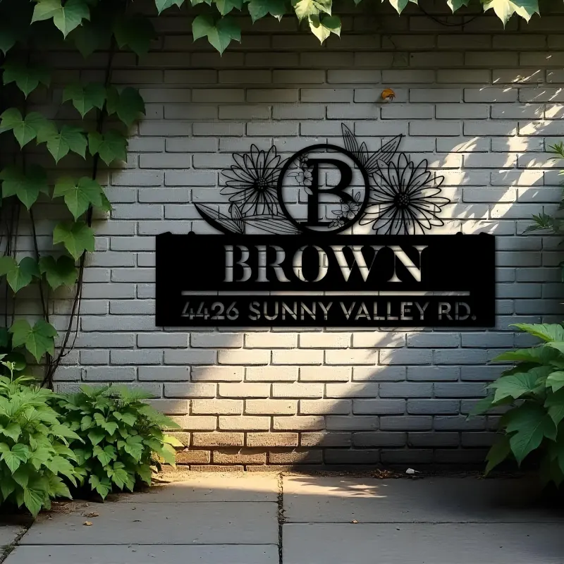 Custom Metal Monogram Letters family name Metal Address Sign House number Hanging Address Plaque Yard Sign Outdoor decor S33