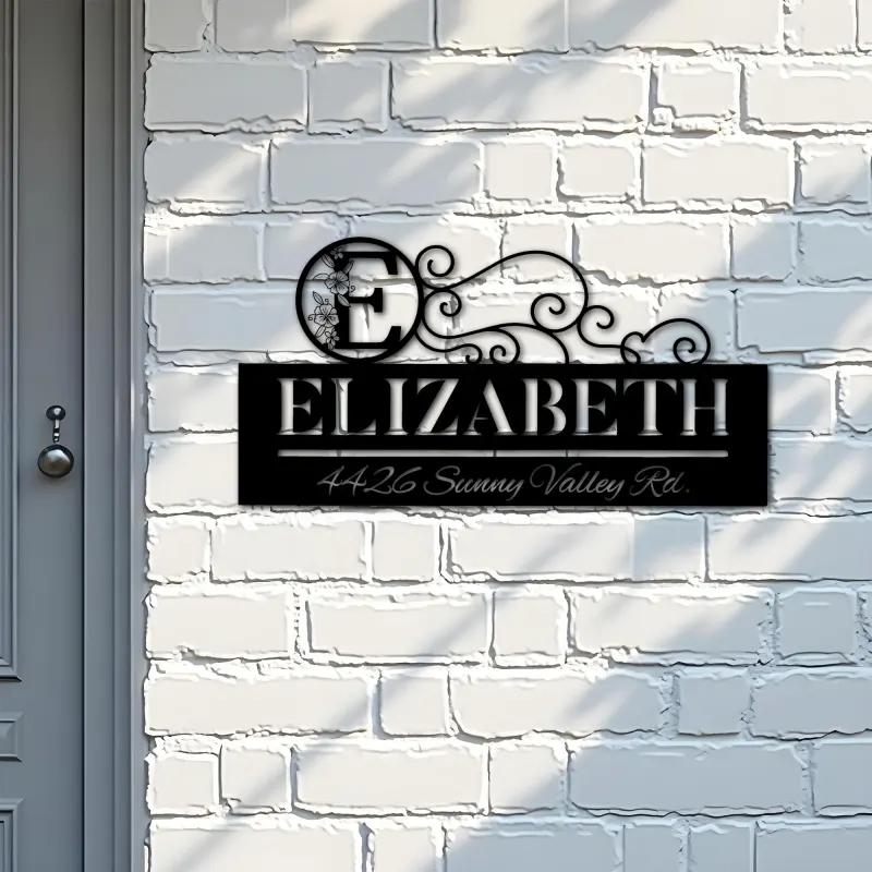 Custom Metal Monogram Letters family name Metal Address Sign House number Hanging Address Plaque Yard Sign Outdoor decor S14