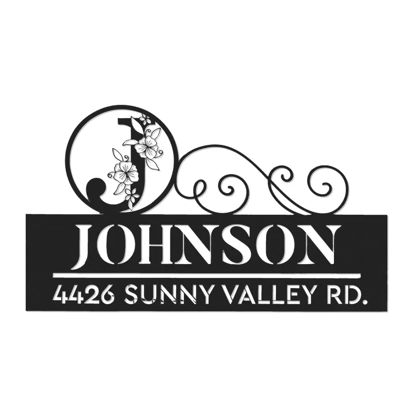 Custom Metal Monogram Letters family name Metal Address Sign House number Hanging Address Plaque Yard Sign Outdoor decor S21