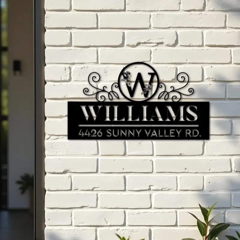 Custom Metal Monogram Letters family name Metal Address Sign House number Hanging Address Plaque Yard Sign Outdoor decor S41