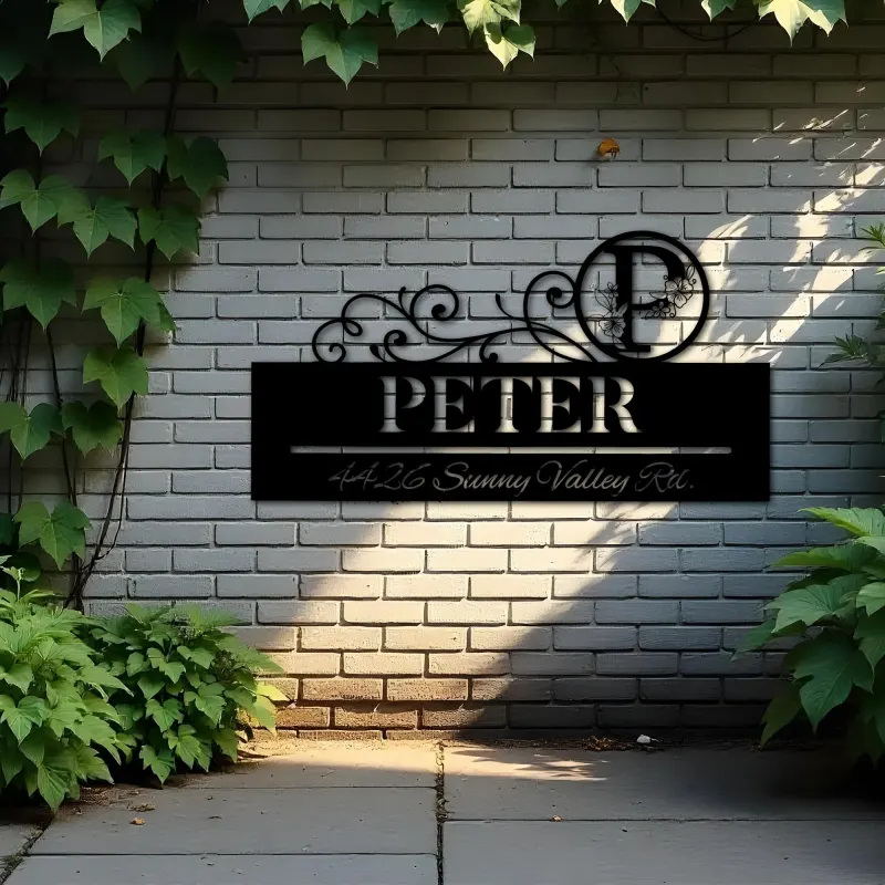 Custom Metal Monogram Letters family name Metal Address Sign House number Hanging Address Plaque Yard Sign Outdoor decor S11