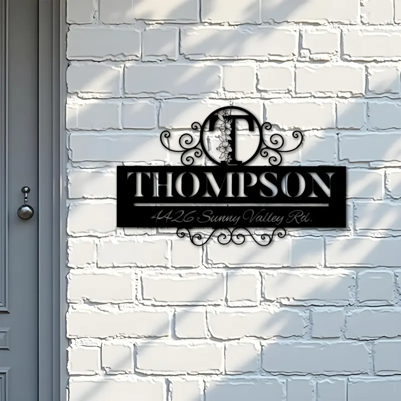 Custom Metal Monogram Letters family name Metal Address Sign House number Hanging Address Plaque Yard Sign Outdoor decor S8