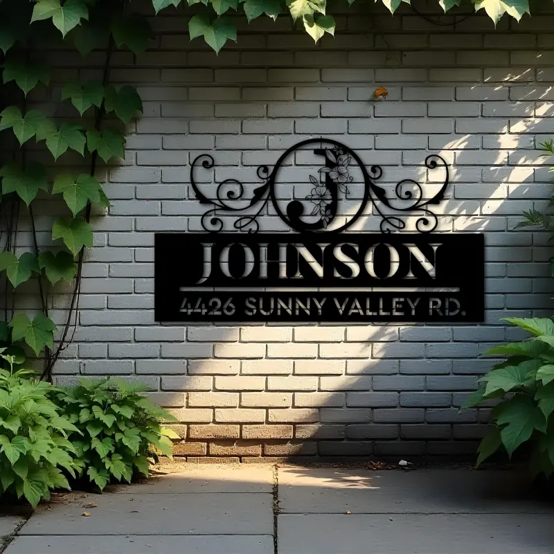 Custom Metal Monogram Letters family name Metal Address Sign House number Hanging Address Plaque Yard Sign Outdoor decor S38