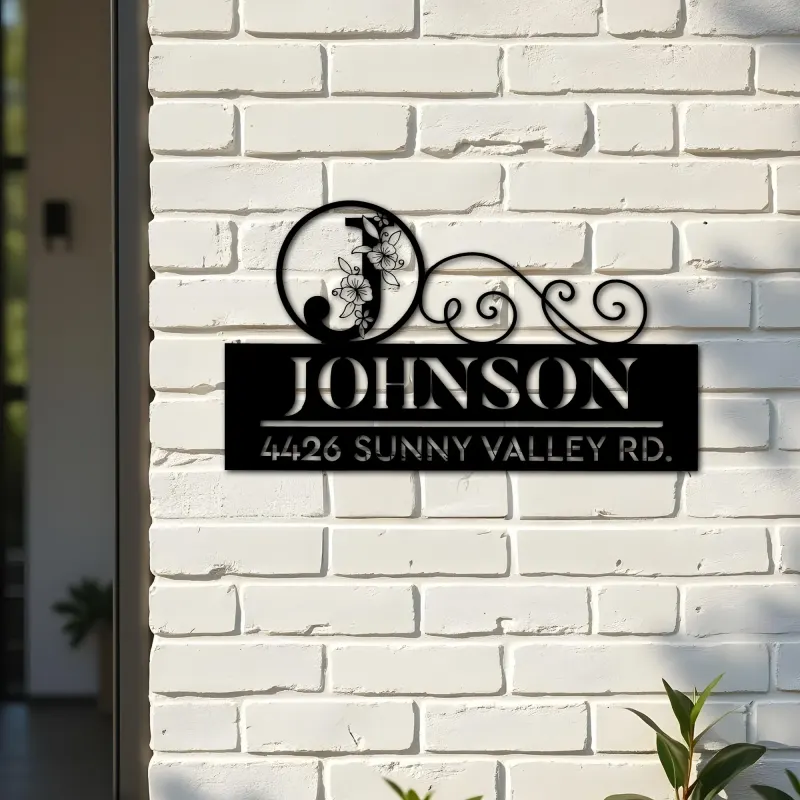 Custom Metal Monogram Letters family name Metal Address Sign House number Hanging Address Plaque Yard Sign Outdoor decor S21