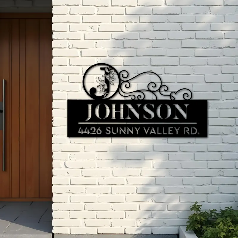 Custom Metal Monogram Letters family name Metal Address Sign House number Hanging Address Plaque Yard Sign Outdoor decor S20