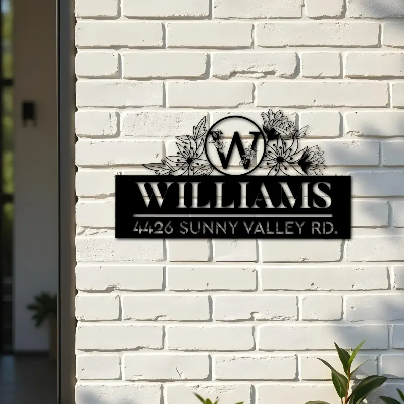Custom Metal Monogram Letters family name Metal Address Sign House number Hanging Address Plaque Yard Sign Outdoor decor S29