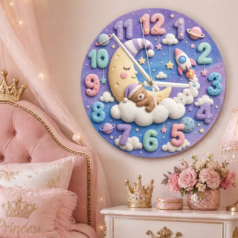 Dreamy Moon & Rocket Nursery Decor