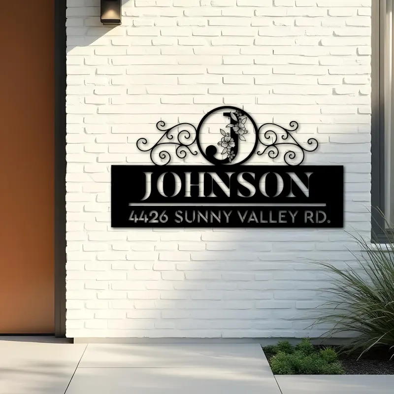 Custom Metal Monogram Letters family name Metal Address Sign House number Hanging Address Plaque Yard Sign Outdoor decor S45