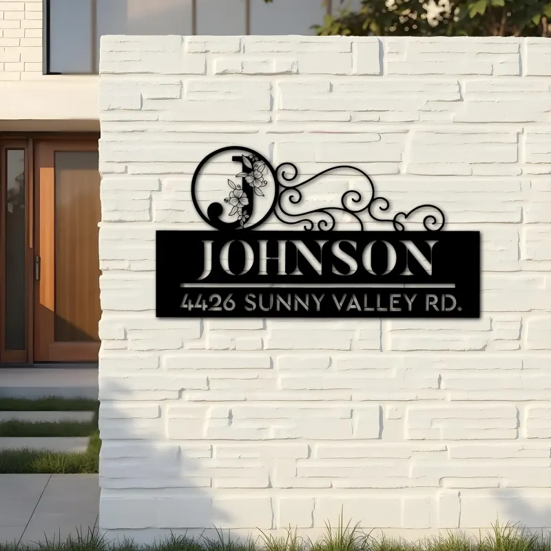 Custom Metal Monogram Letters family name Metal Address Sign House number Hanging Address Plaque Yard Sign Outdoor decor S20
