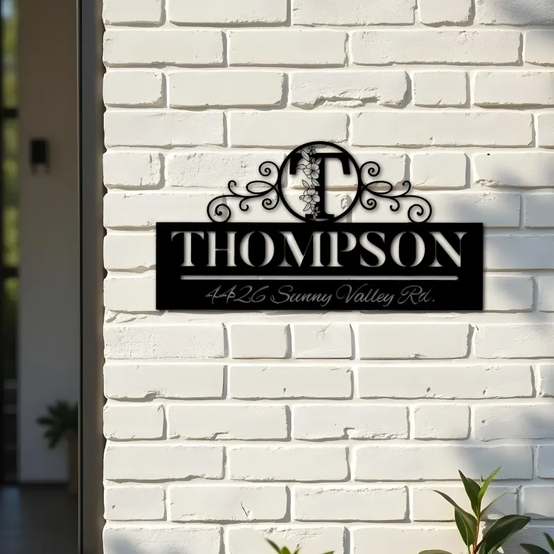 Custom Metal Monogram Letters family name Metal Address Sign House number Hanging Address Plaque Yard Sign Outdoor decor S2