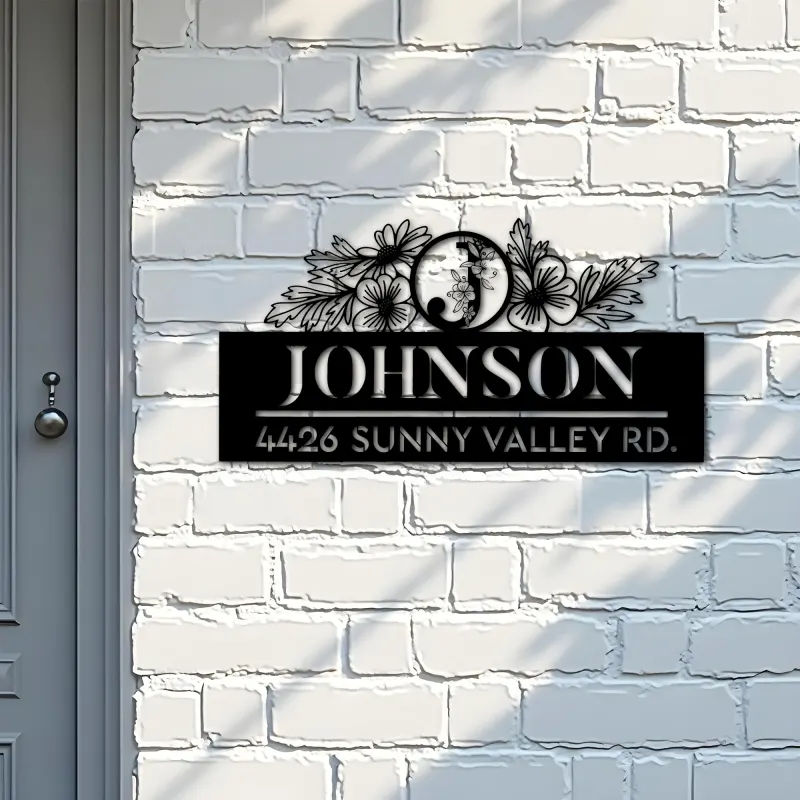 Custom Metal Monogram Letters family name Metal Address Sign House number Hanging Address Plaque Yard Sign Outdoor decor S27