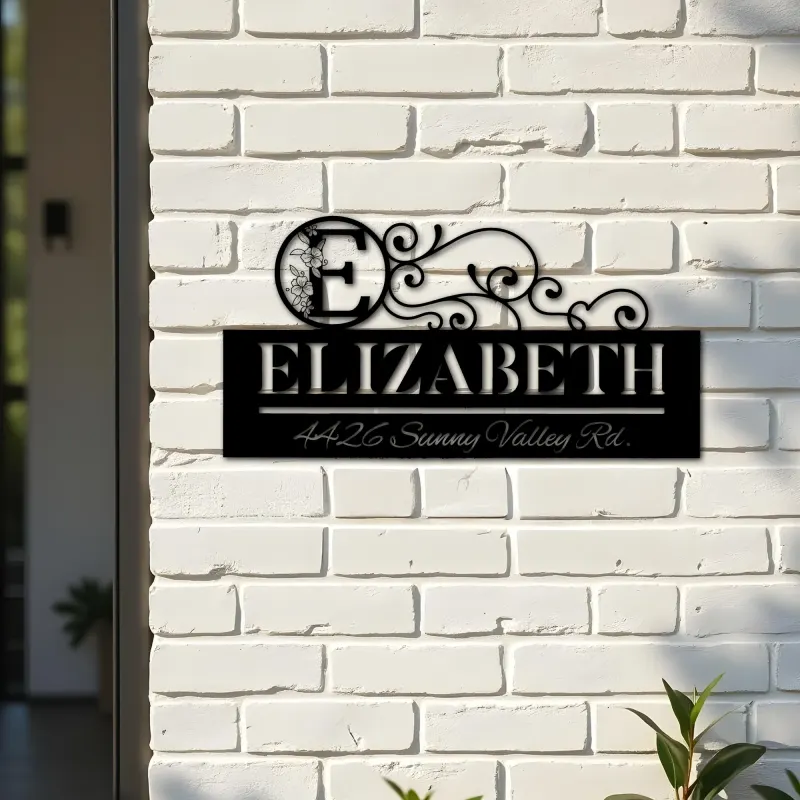 Custom Metal Monogram Letters family name Metal Address Sign House number Hanging Address Plaque Yard Sign Outdoor decor S13
