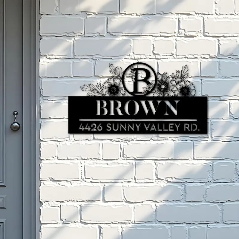 Custom Metal Monogram Letters family name Metal Address Sign House number Hanging Address Plaque Yard Sign Outdoor decor S31