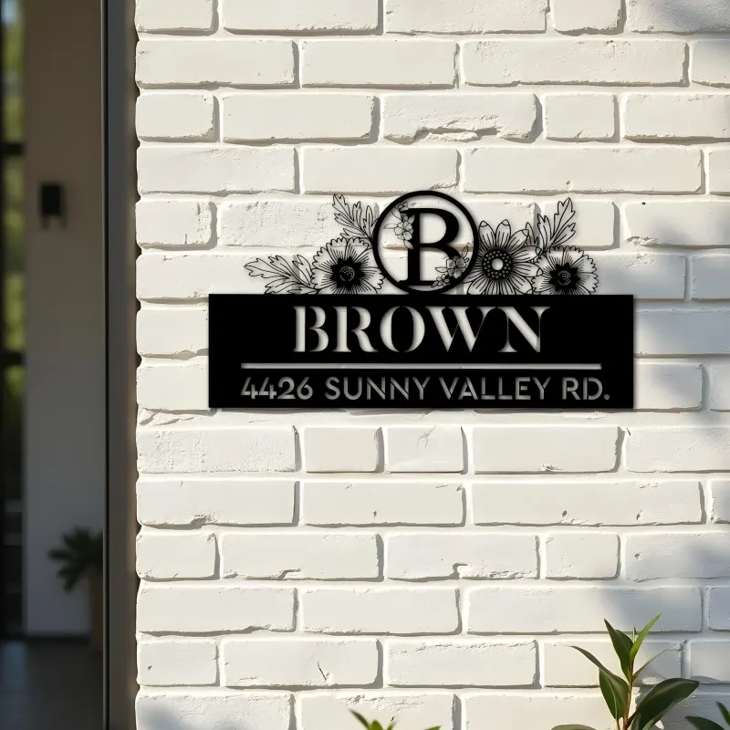 Custom Metal Monogram Letters family name Metal Address Sign House number Hanging Address Plaque Yard Sign Outdoor decor S31