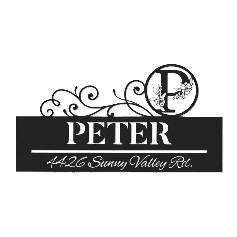 Custom Metal Monogram Letters family name Metal Address Sign House number Hanging Address Plaque Yard Sign Outdoor decor S11
