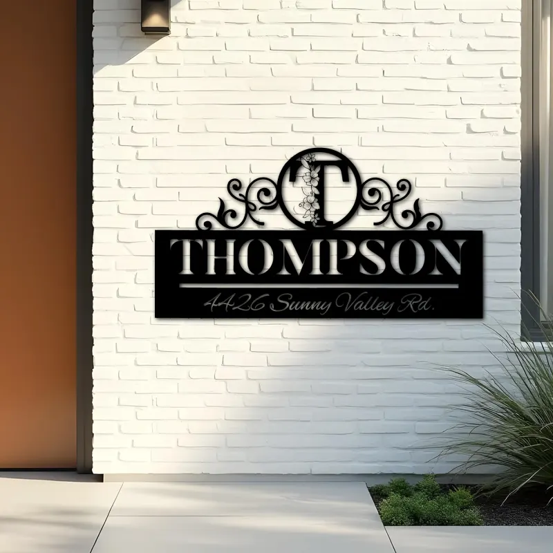 Custom Metal Monogram Letters family name Metal Address Sign House number Hanging Address Plaque Yard Sign Outdoor decor S7
