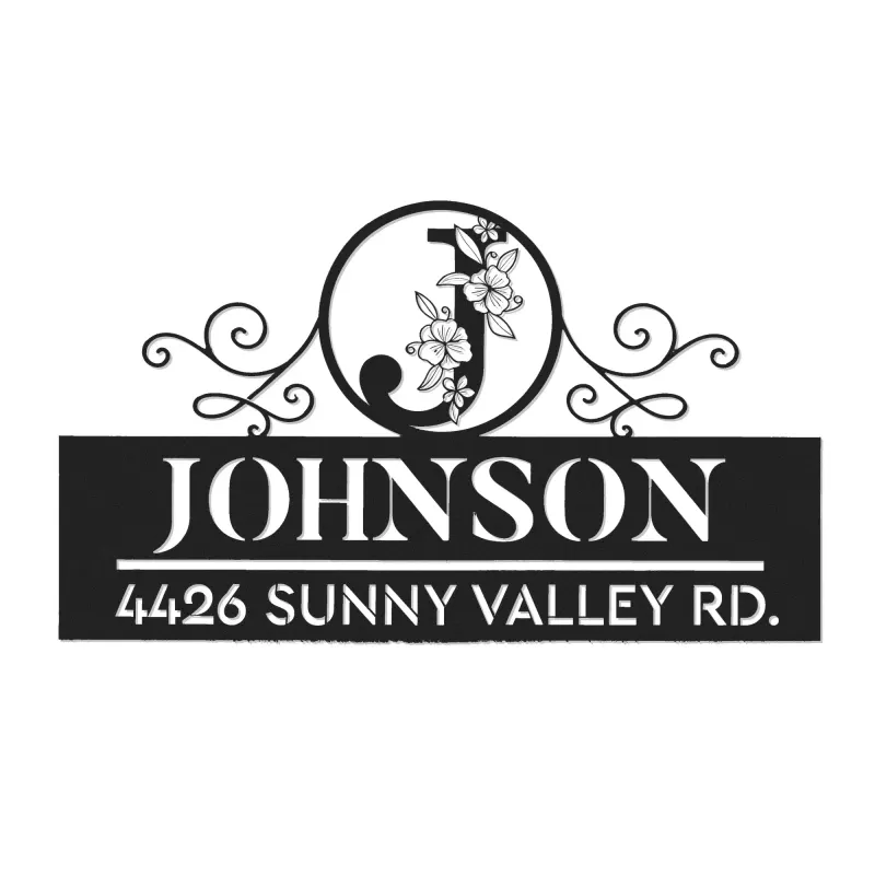 Custom Metal Monogram Letters family name Metal Address Sign House number Hanging Address Plaque Yard Sign Outdoor decor S39