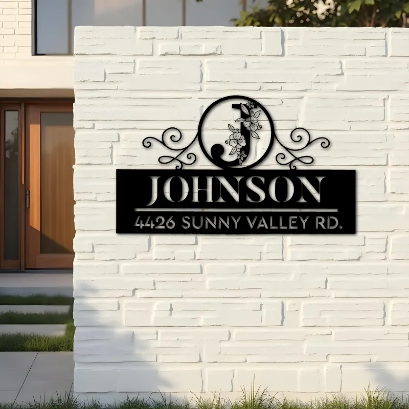 Custom Metal Monogram Letters family name Metal Address Sign House number Hanging Address Plaque Yard Sign Outdoor decor S39