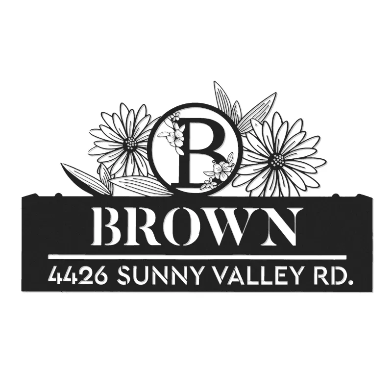 Custom Metal Monogram Letters family name Metal Address Sign House number Hanging Address Plaque Yard Sign Outdoor decor S33