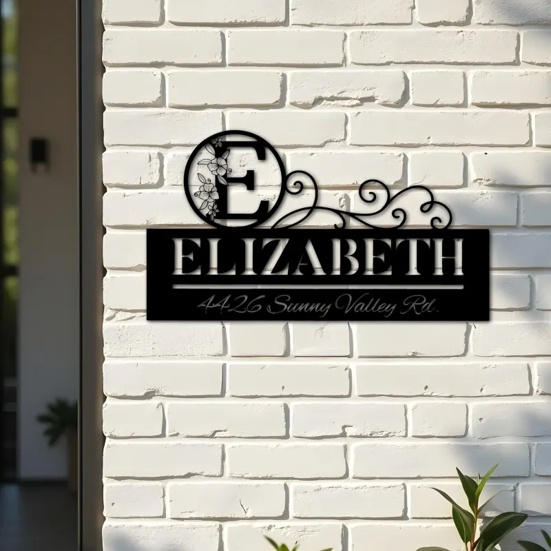 Custom Metal Monogram Letters family name Metal Address Sign House number Hanging Address Plaque Yard Sign Outdoor decor S18