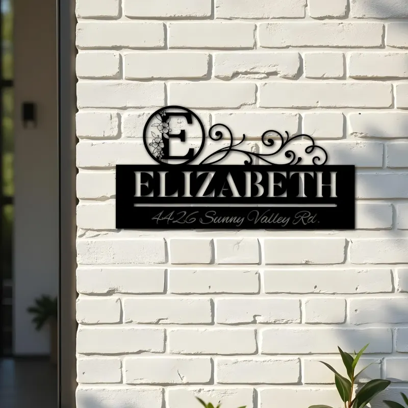 Custom Metal Monogram Letters family name Metal Address Sign House number Hanging Address Plaque Yard Sign Outdoor decor S17