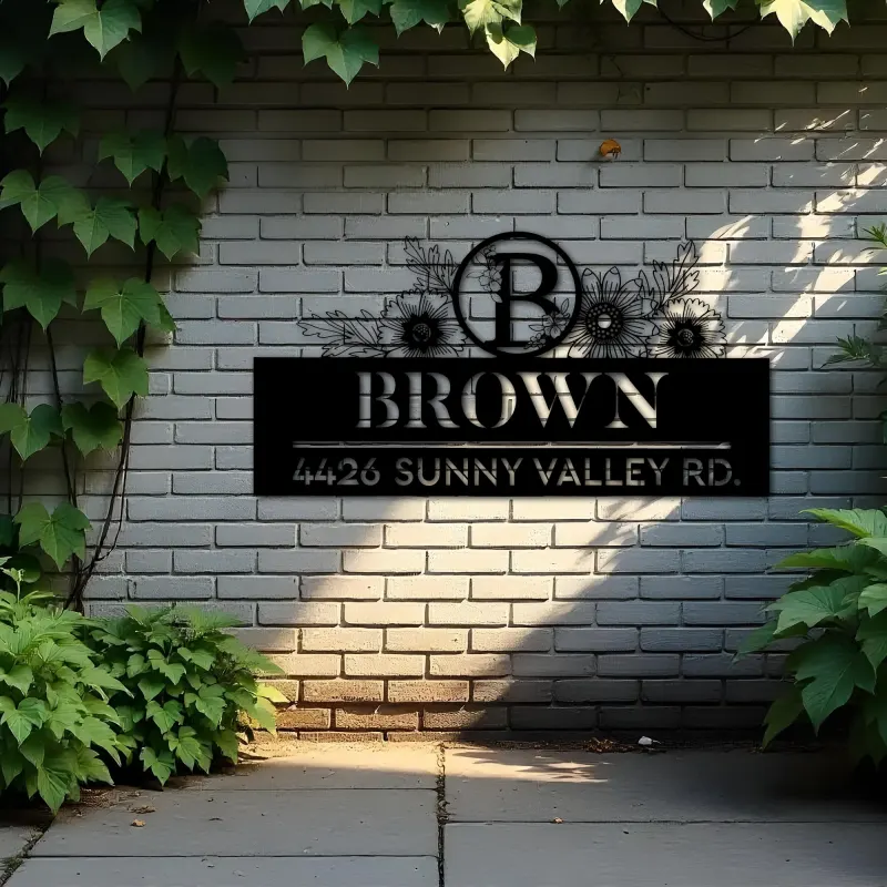 Custom Metal Monogram Letters family name Metal Address Sign House number Hanging Address Plaque Yard Sign Outdoor decor S31