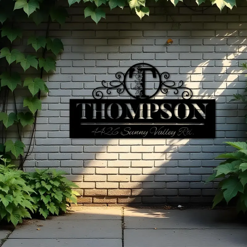 Custom Metal Monogram Letters family name Metal Address Sign House number Hanging Address Plaque Yard Sign Outdoor decor S2