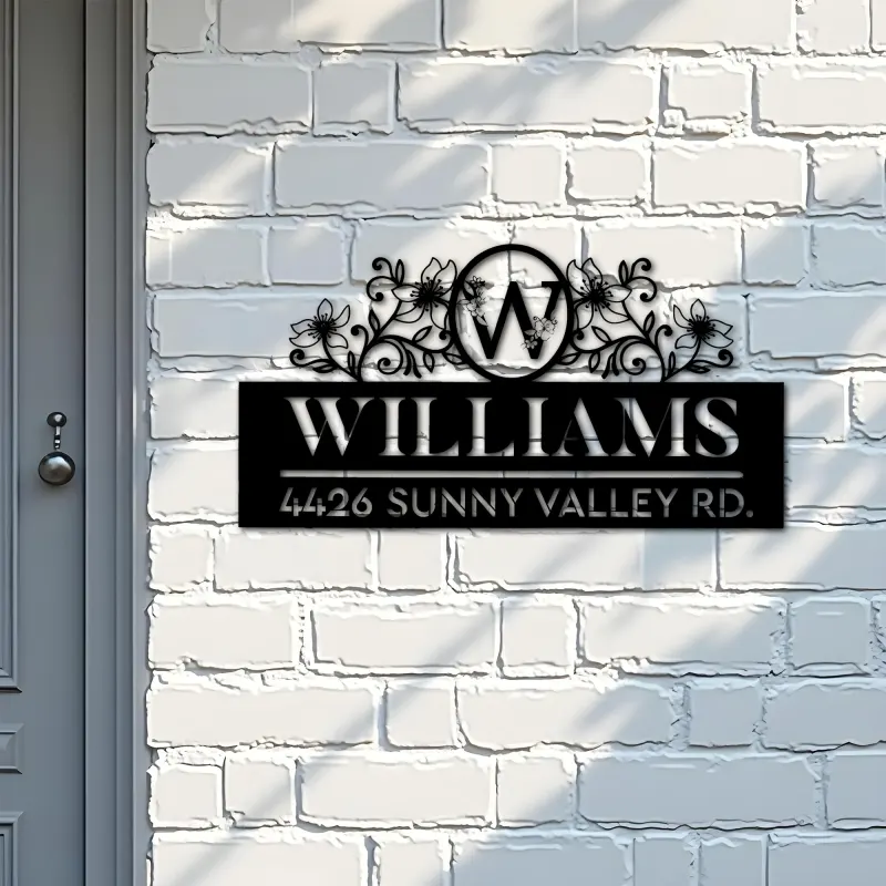 Custom Metal Monogram Letters family name Metal Address Sign House number Hanging Address Plaque Yard Sign Outdoor decor S30