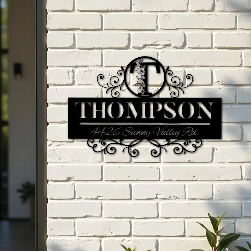 Custom Metal Monogram Letters family name Metal Address Sign House number Hanging Address Plaque Yard Sign Outdoor decor S5