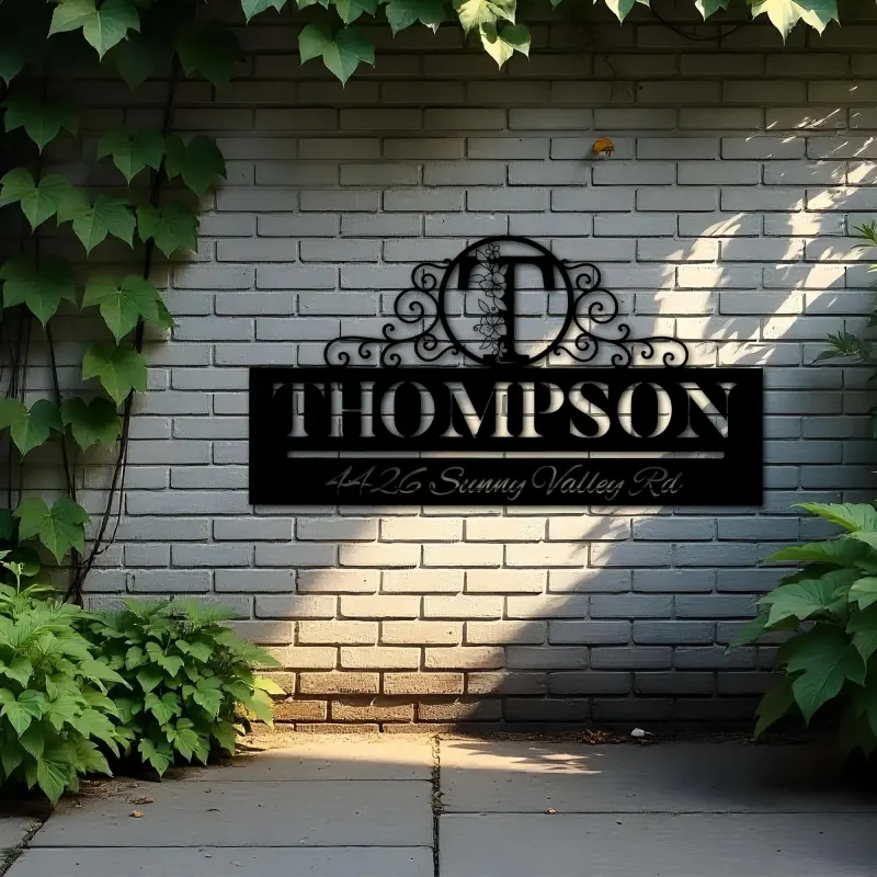 Custom Metal Monogram Letters family name Metal Address Sign House number Hanging Address Plaque Yard Sign Outdoor decor S4